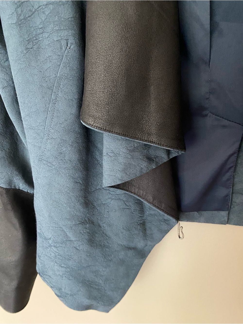 HELMUT LANG Perma Jacquard Sleeve Combo Jacket Two-Tone Draped Blazer Size 0 - Picture 11 of 14